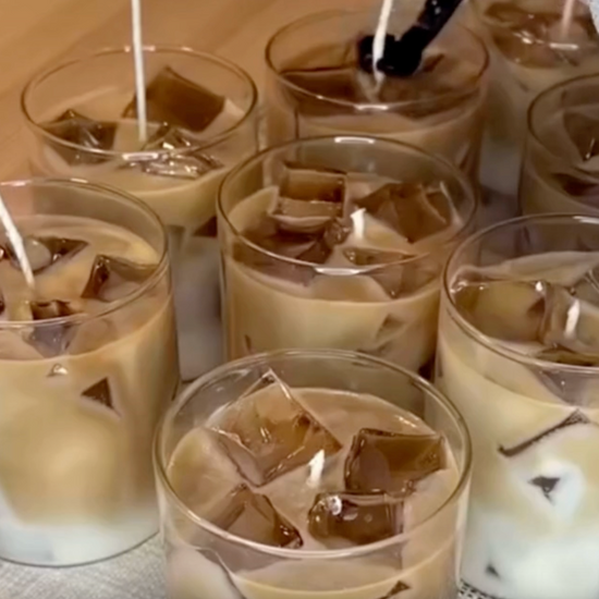 Making the iced-coffee latte candle urban parcel australia